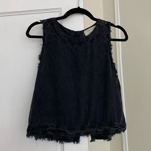 Cloth & Stone Raw Edge Button Back Tank